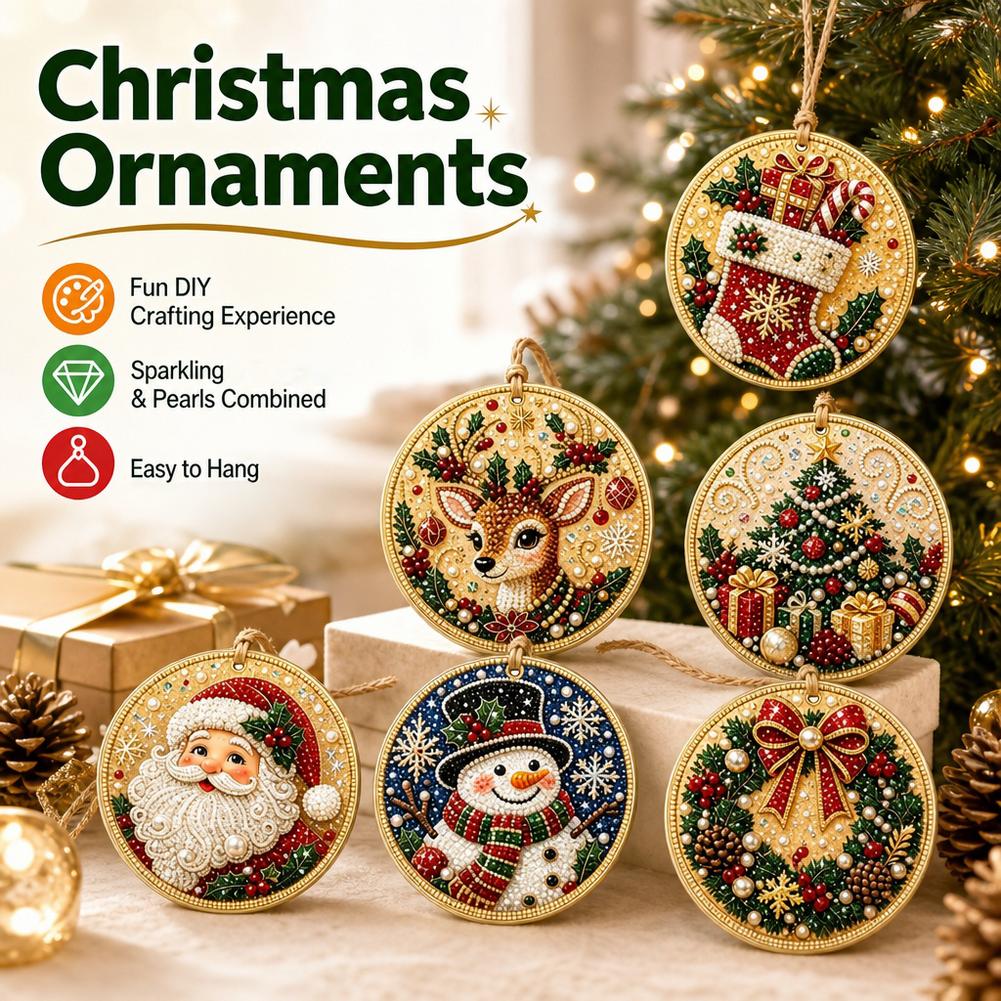 6 peças de enfeites de Natal,  - Art Craft Kit avaliação e preço