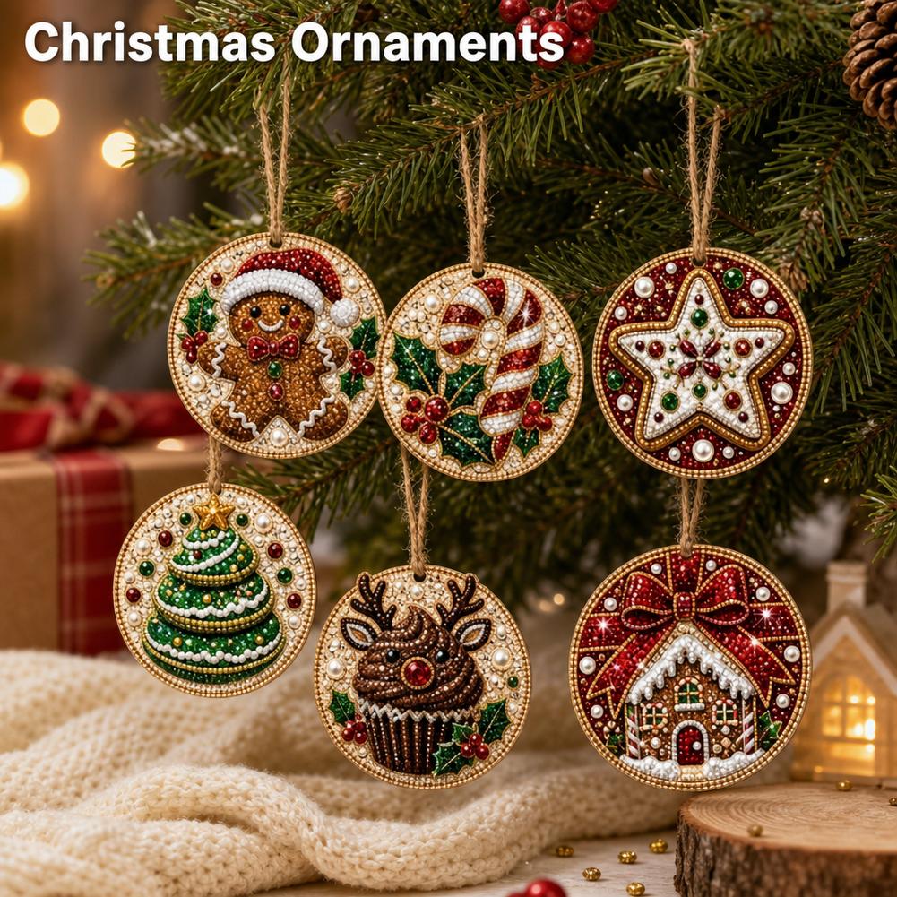 6 peças de enfeites de Natal,  - Art Craft Kit avaliação e preço