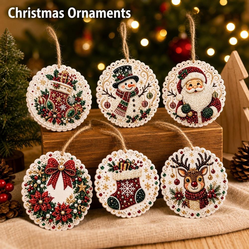 6 peças de enfeites de Natal,  - Art Craft Kit avaliação e preço